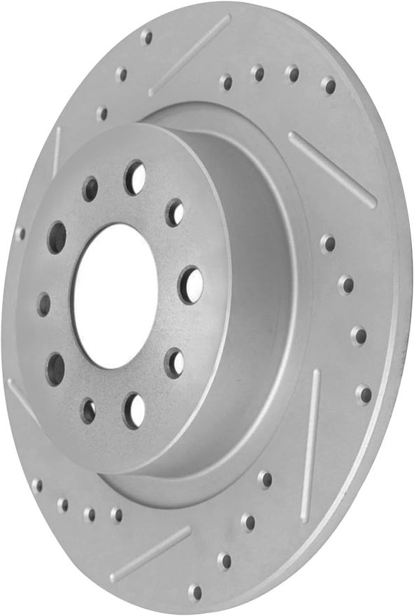 Rear Drilled Disc Brake Rotor - S-800066 x2