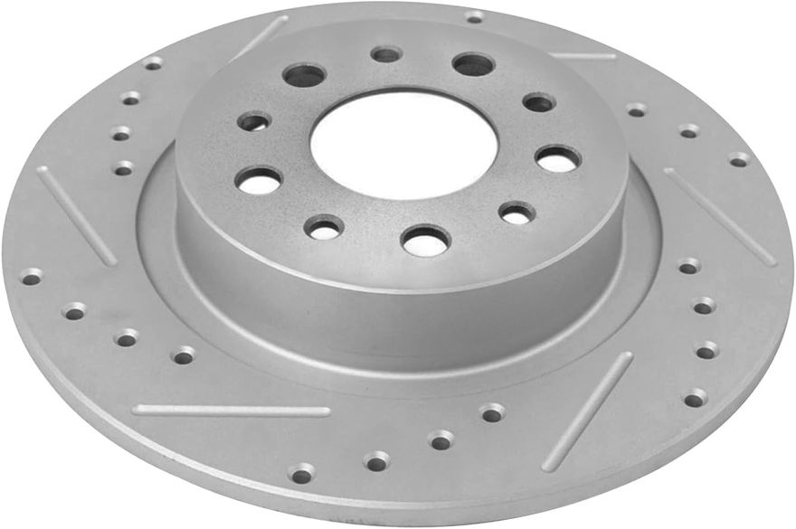 Rear Drilled Disc Brake Rotor - S-800066 x2