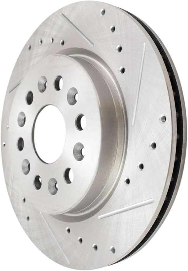 Front Drilled Disc Brake Rotor - S-800077 x2