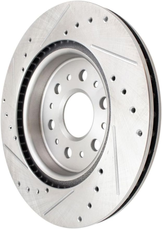 Front Drilled Disc Brake Rotor - S-800077 x2