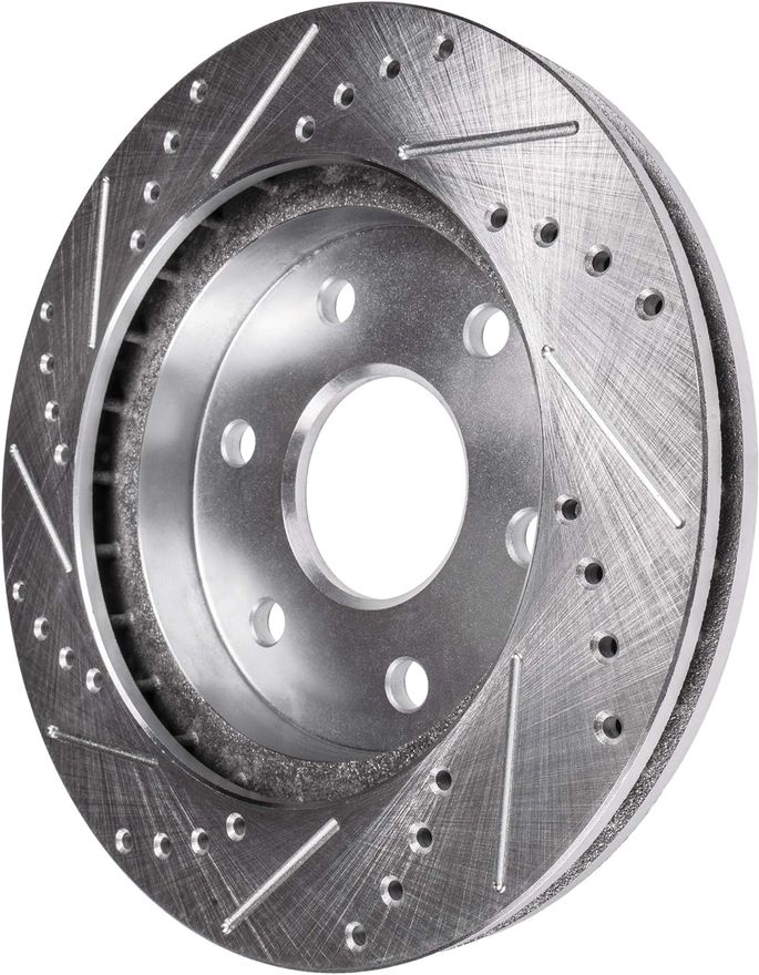 Rear Drilled Disc Brake Rotor - S-800074 x2