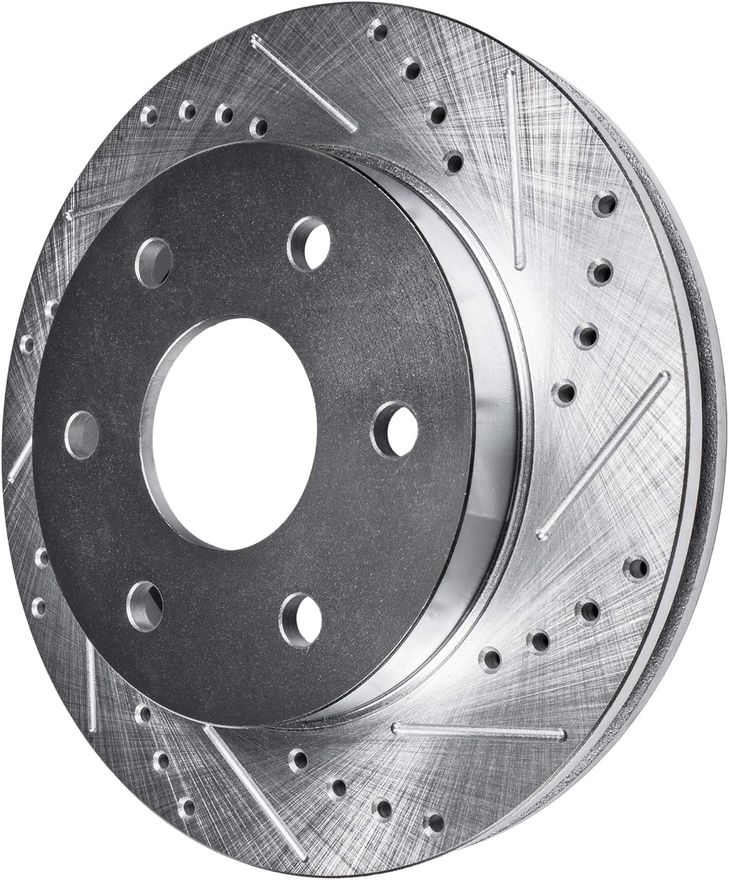 Rear Drilled Disc Brake Rotor - S-800074 x2