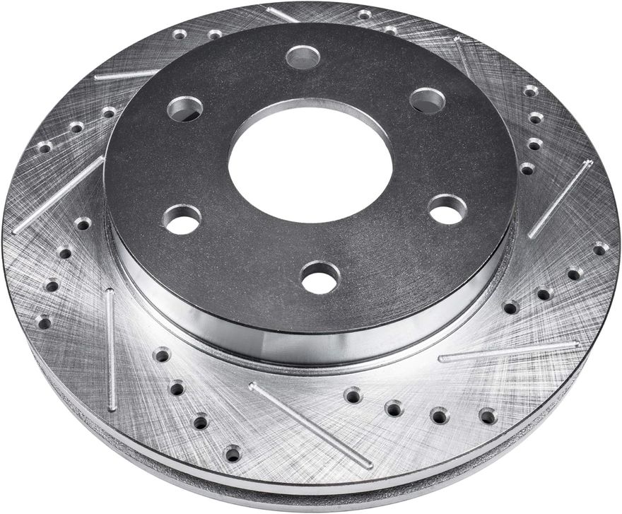 Rear Drilled Disc Brake Rotor - S-800074 x2