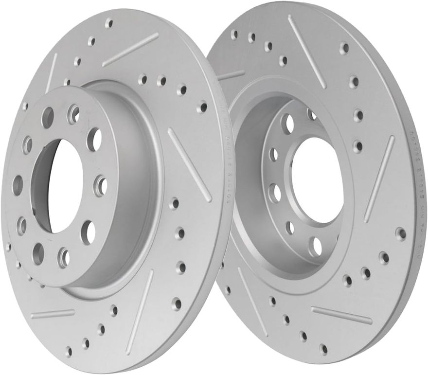 Rear Drilled Disc Brake Rotor - S-800078 x2