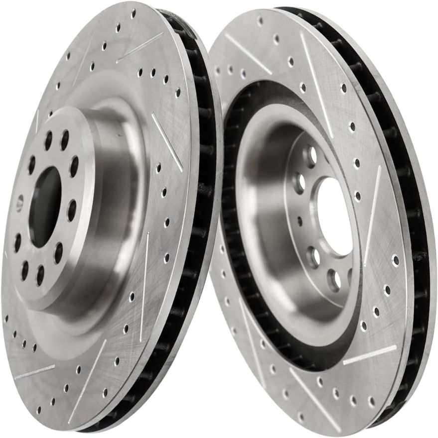 Rear Drilled Disc Brake Rotor - S-800083 x2