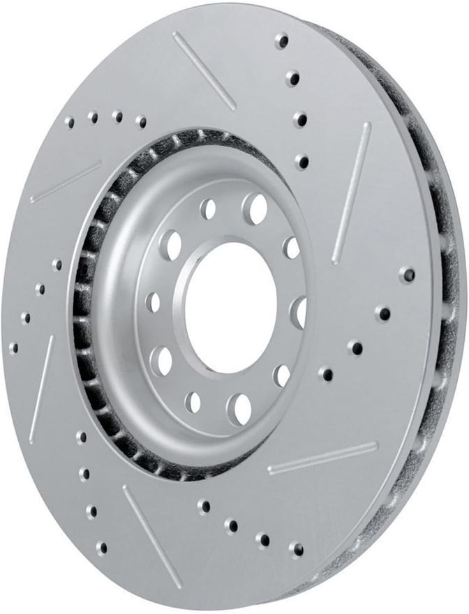 Front Drilled Disc Brake Rotor - S-800090 x2