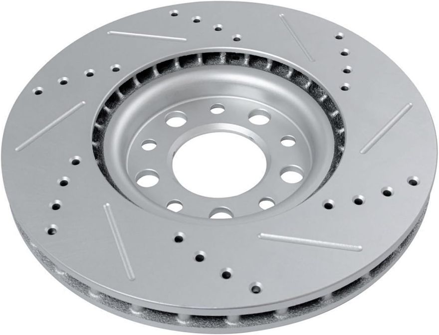 Front Drilled Disc Brake Rotor - S-800090 x2