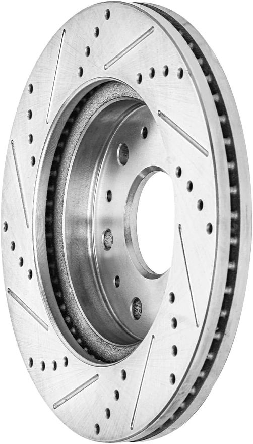 Front Drilled Disc Brake Rotor - S-800097 x2