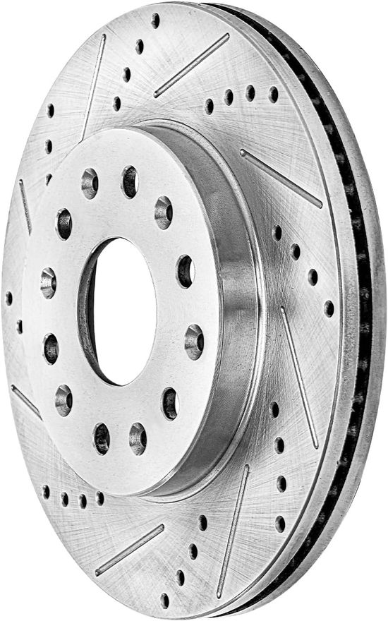 Front Drilled Disc Brake Rotor - S-800097 x2