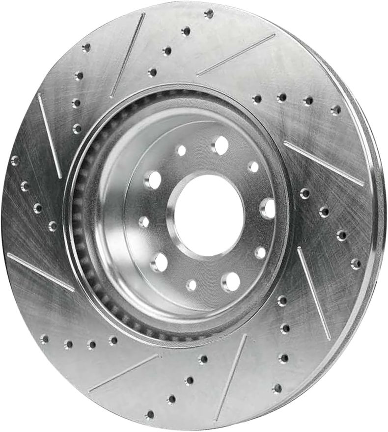 Front Drilled Disc Brake Rotor - S-800098 x2