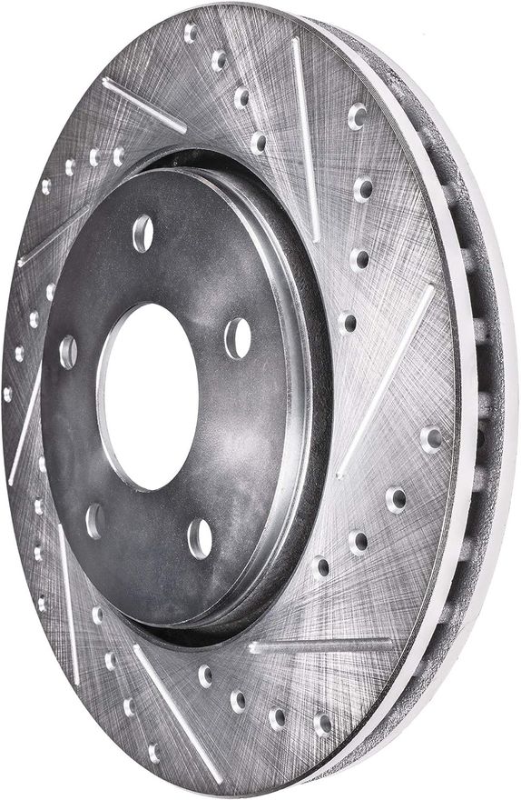 Front Drilled Disc Brake Rotor - S-800015 x2