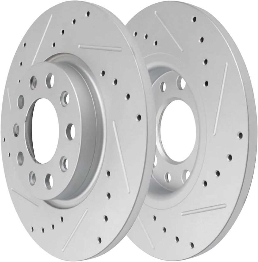 Rear Drilled Disc Brake Rotor - S-800022 x2