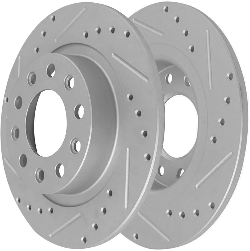Rear Drilled Disc Brake Rotor - S-800032 x2