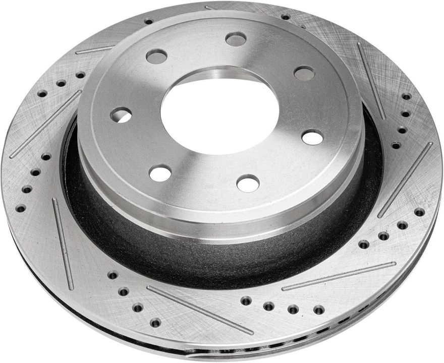 Rear Drilled Disc Brake Rotor - S-800035 x2