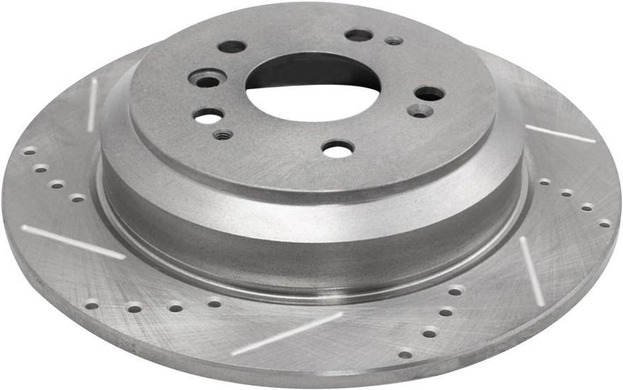 Rear Drilled Disc Brake Rotor - S-800145 x2