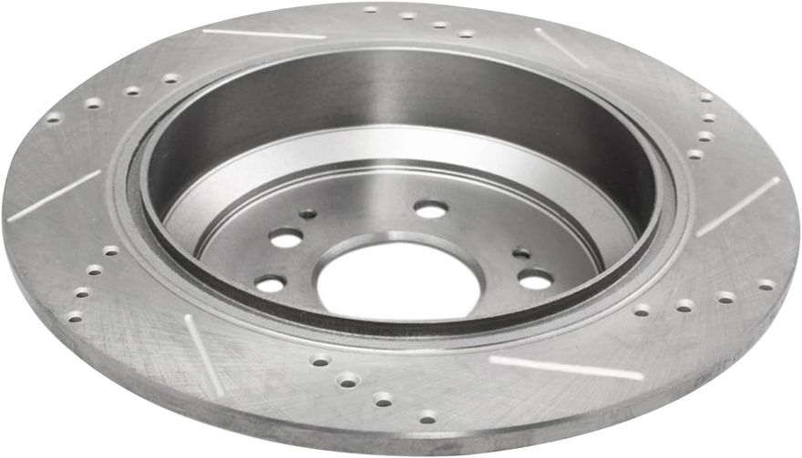 Rear Drilled Disc Brake Rotor - S-800145 x2