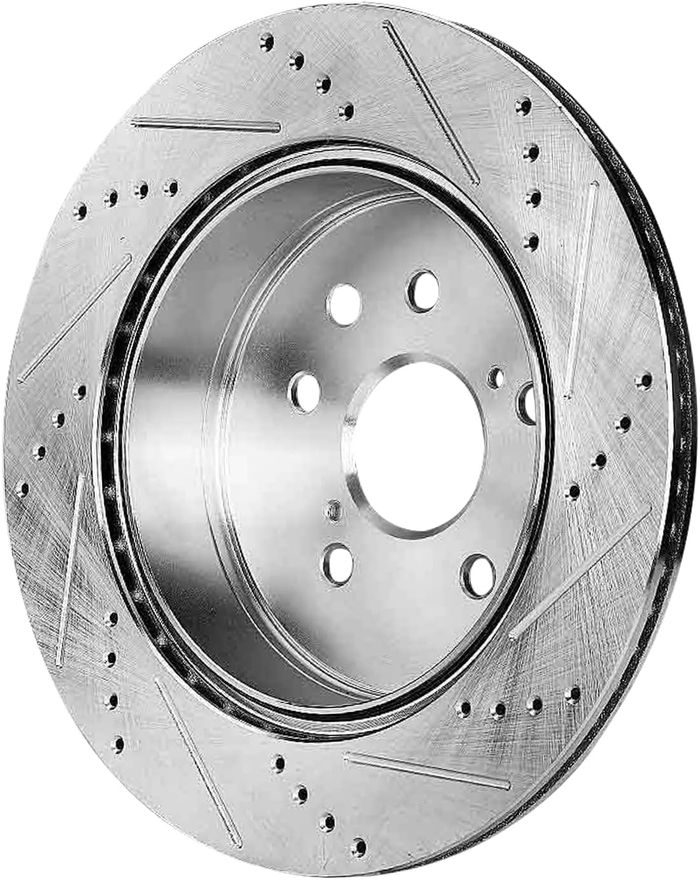 Rear Drilled Disc Brake Rotor - S-800152 x2