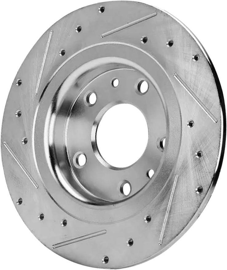 Rear Drilled Disc Brake Rotor - S-800163 x2