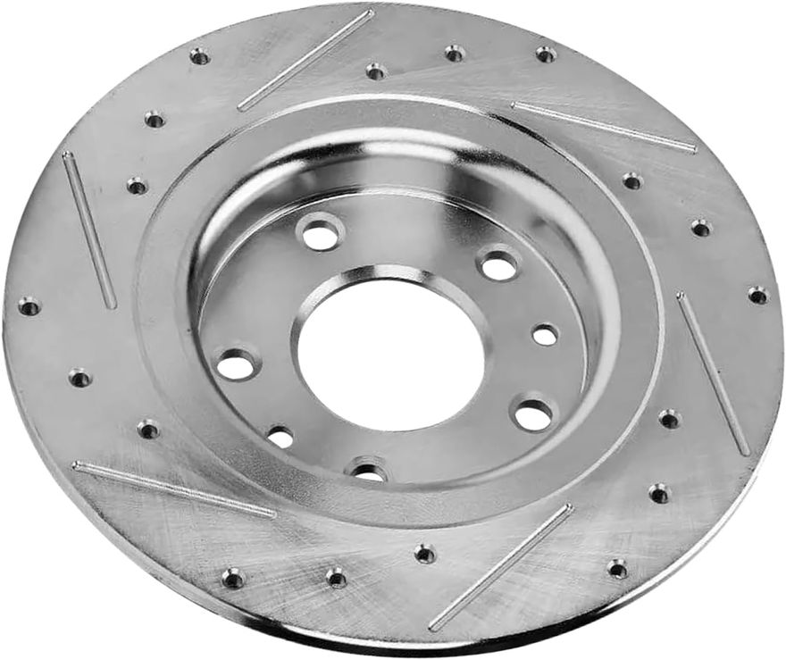 Rear Drilled Disc Brake Rotor - S-800163 x2