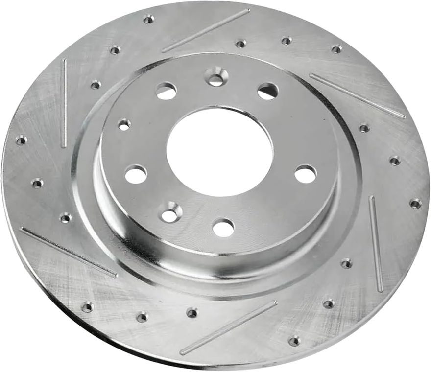 Rear Drilled Disc Brake Rotor - S-800163 x2