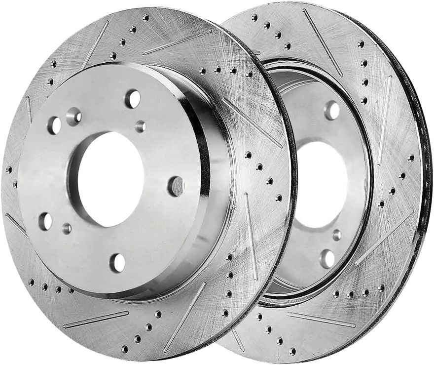 Front Drilled Disc Brake Rotor - S-800168 x2