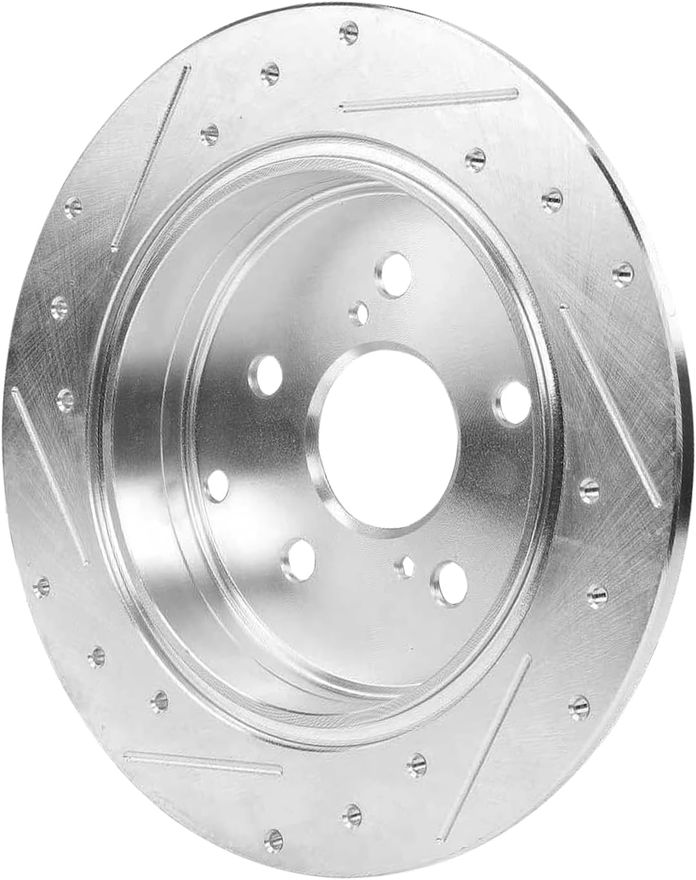 Rear Drilled Disc Brake Rotor - S-800170 x2