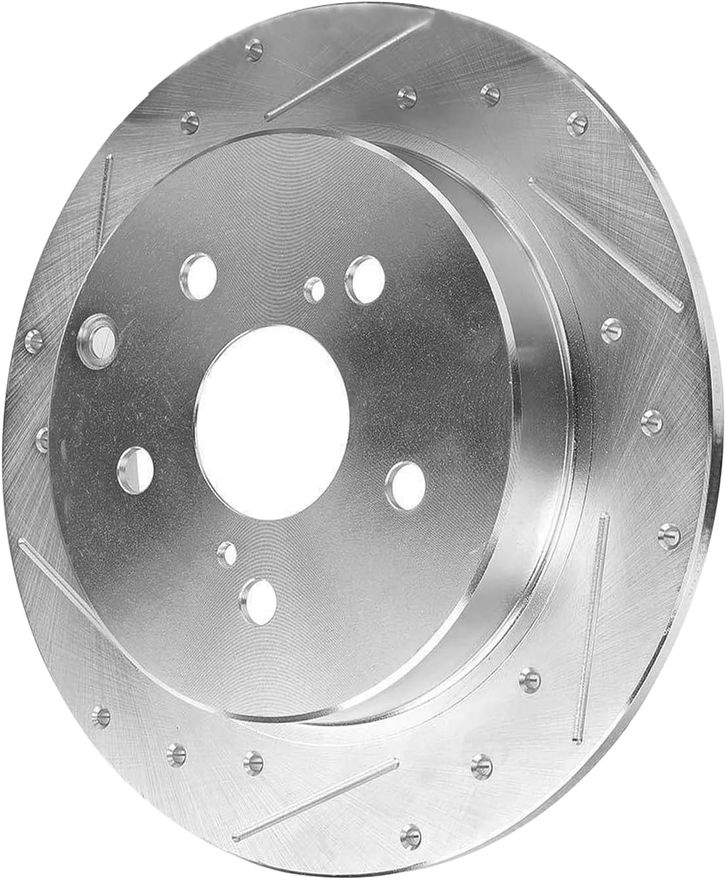 Rear Drilled Disc Brake Rotor - S-800170 x2