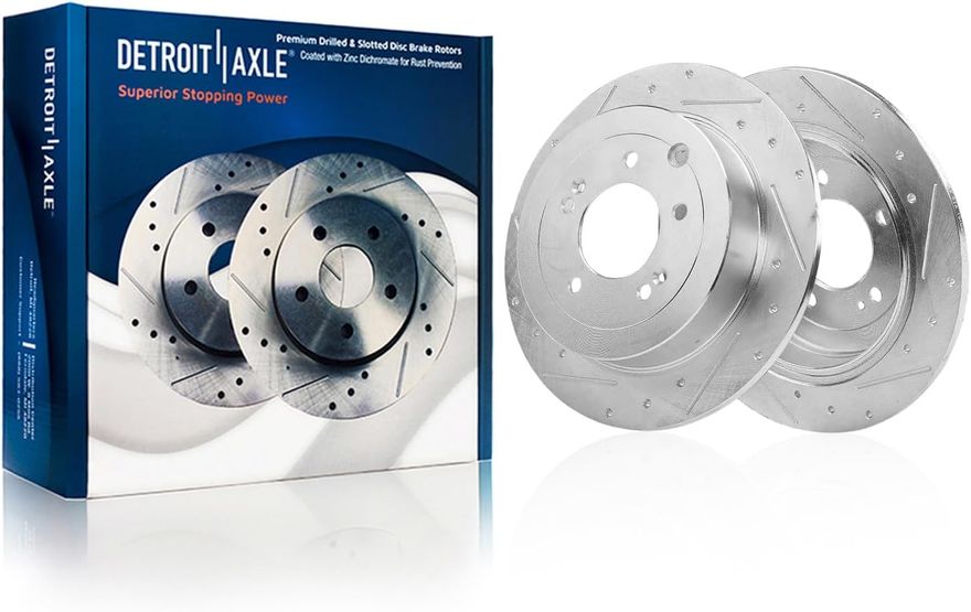 Main Image - Rear Drilled Disc Brake Rotors