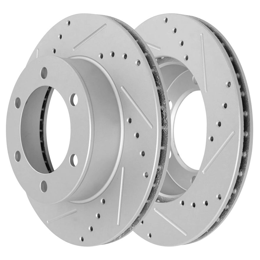 Front Drilled Disc Brake Rotor - S-800175 x2