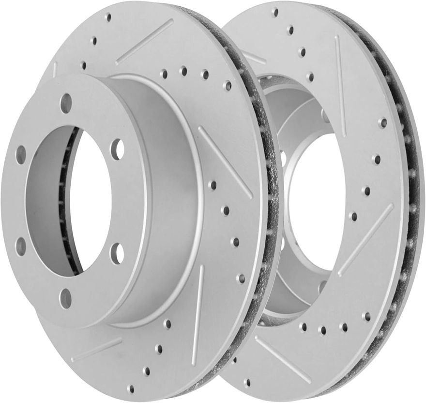 Rear Drilled Disc Brake Rotor - S-800176 x2