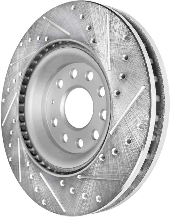 Front Drilled Disc Brake Rotor - S-800183 x2