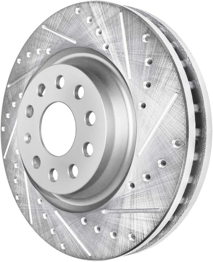 Front Drilled Disc Brake Rotor - S-800183 x2