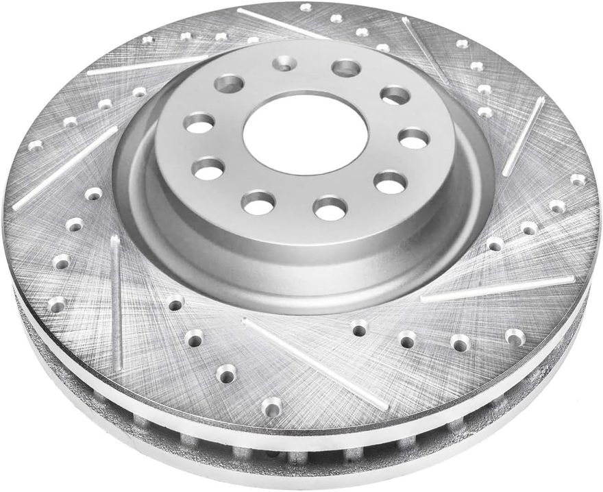 Front Drilled Disc Brake Rotor - S-800183 x2