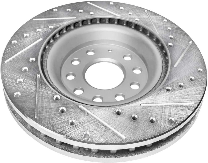 Front Drilled Disc Brake Rotor - S-800183 x2