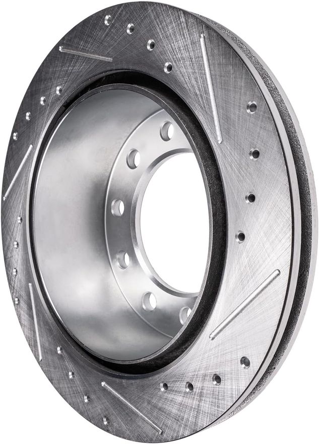 Front Drilled Disc Brake Rotor - S-800181 x2