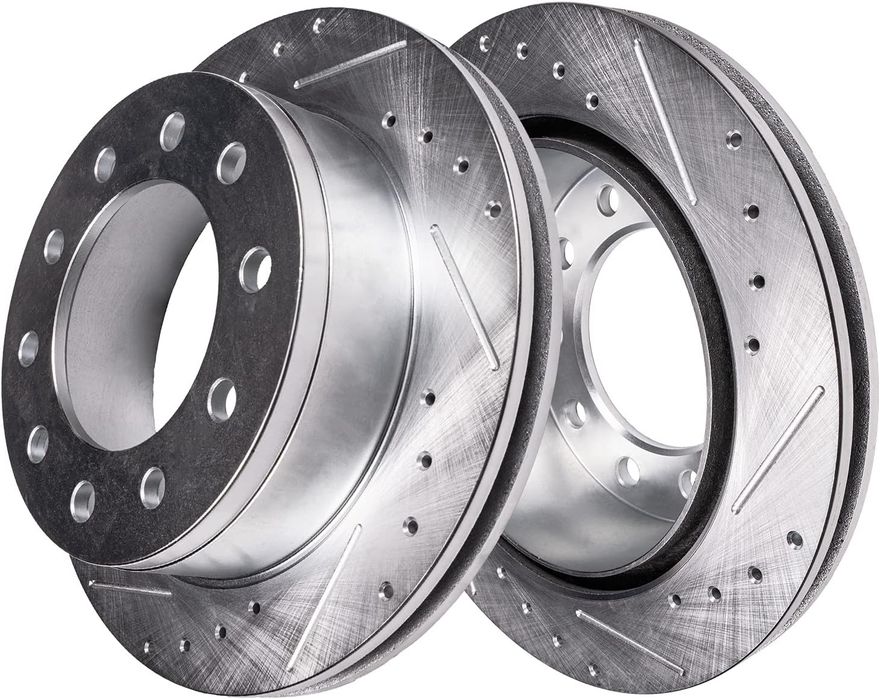 Front Drilled Disc Brake Rotor - S-800181 x2