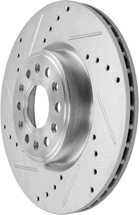 Front Drilled Disc Brake Rotor - S-800187 x2