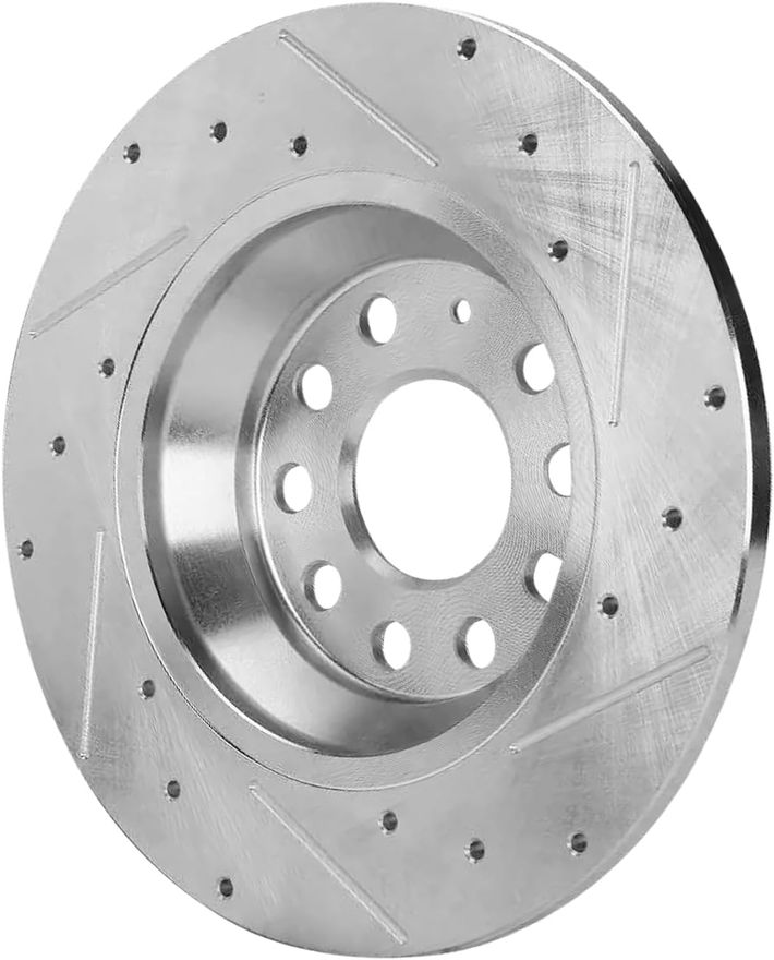 Rear Drilled Disc Brake Rotor - S-800189 x2