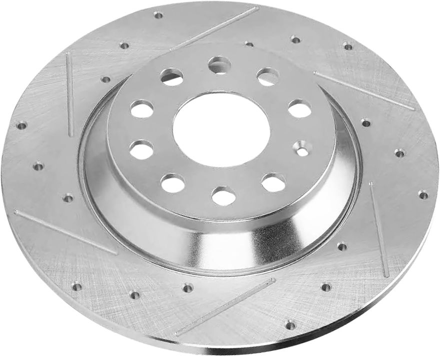 Rear Drilled Disc Brake Rotor - S-800189 x2