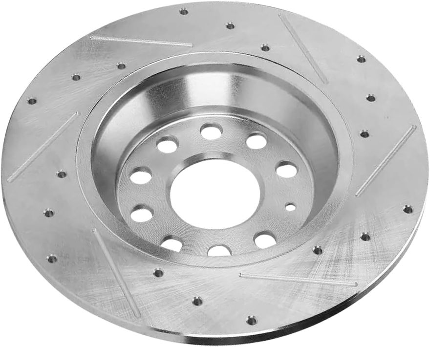 Rear Drilled Disc Brake Rotor - S-800189 x2