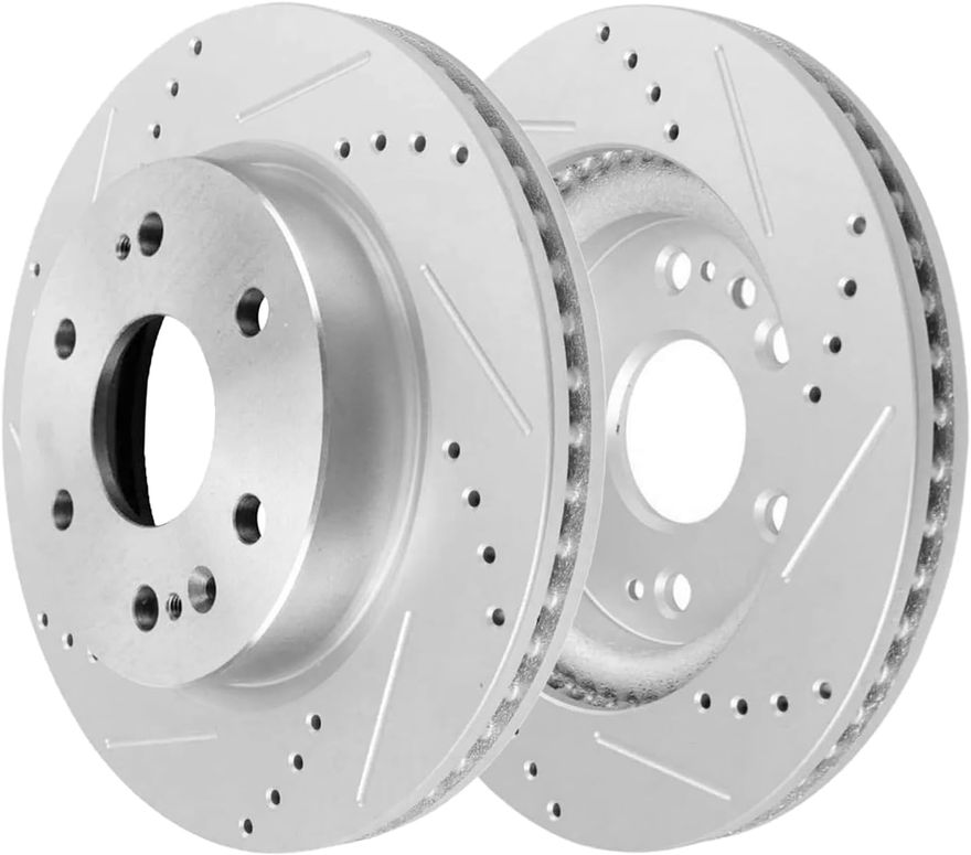 Front Drilled Disc Brake Rotor - S-800190 x2