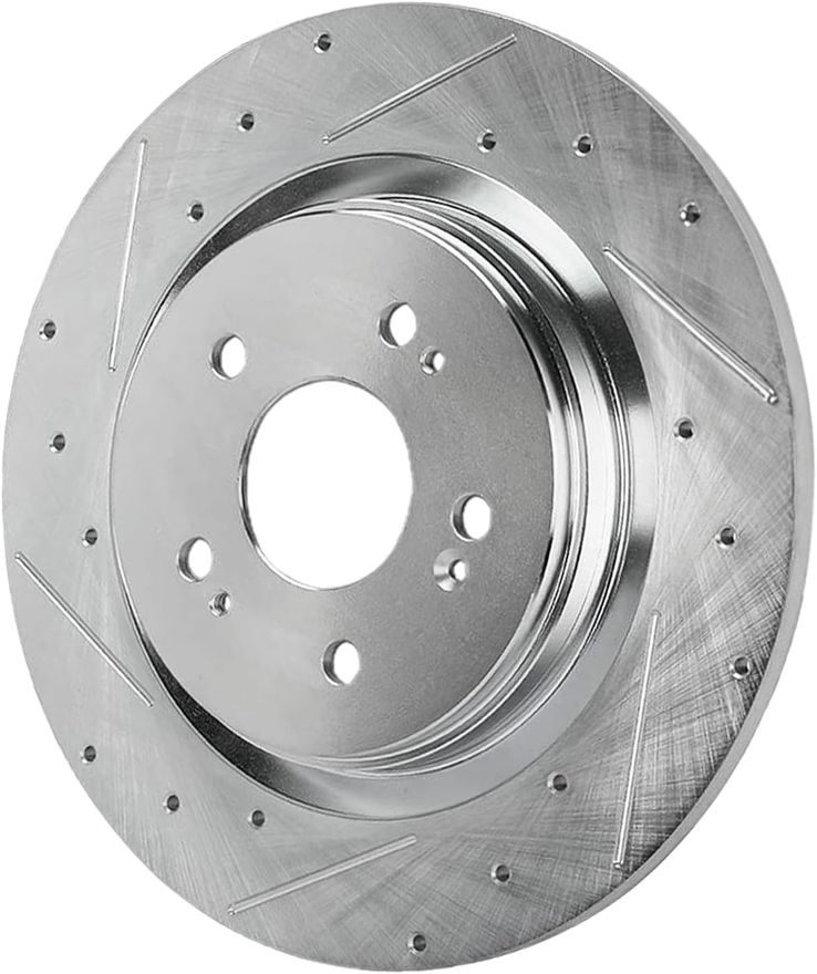 Rear Drilled Disc Brake Rotor - S-800110 x2