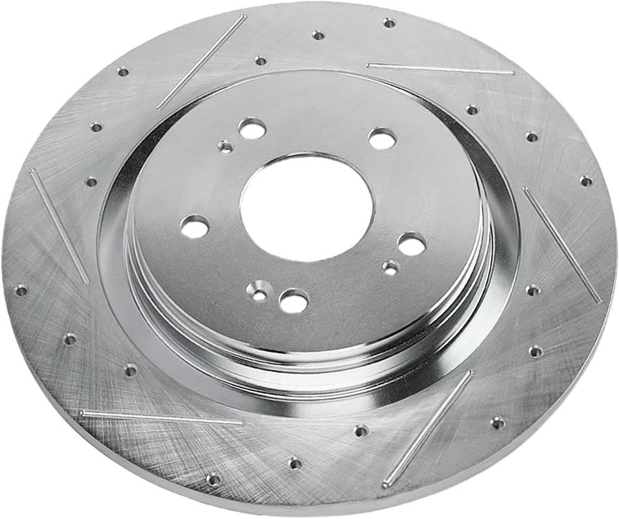 Rear Drilled Disc Brake Rotor - S-800110 x2