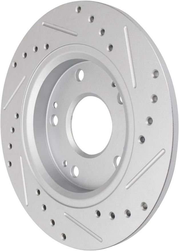 Rear Drilled Disc Brake Rotor - S-800255 x2