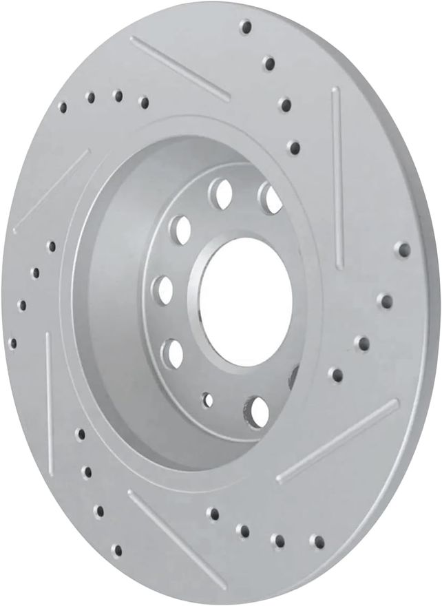 Rear Drilled Disc Brake Rotor - S-800271 x2