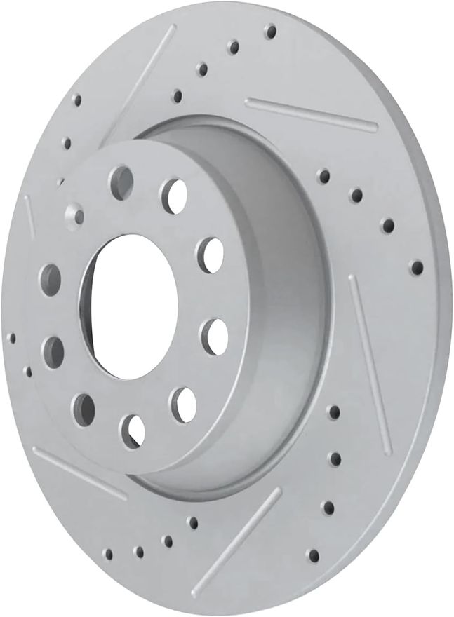 Rear Drilled Disc Brake Rotor - S-800271 x2