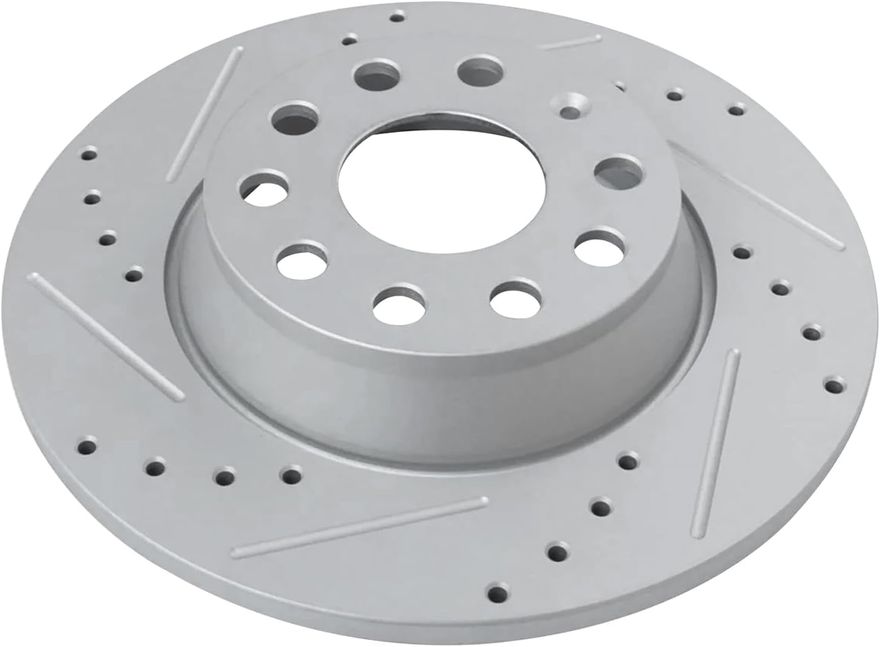 Rear Drilled Disc Brake Rotor - S-800271 x2