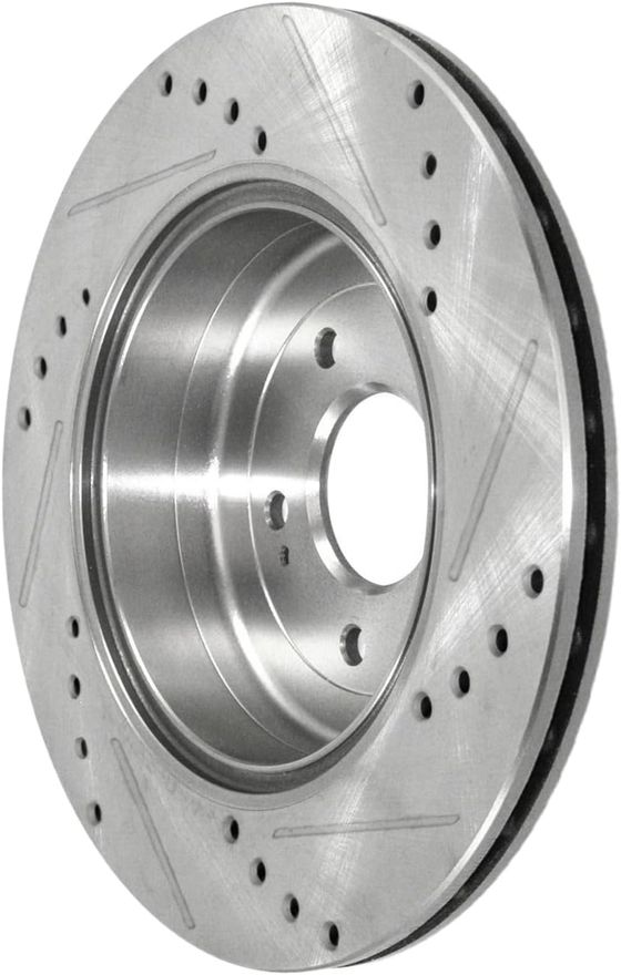 Rear Drilled Disc Brake Rotor - S-800277 x2