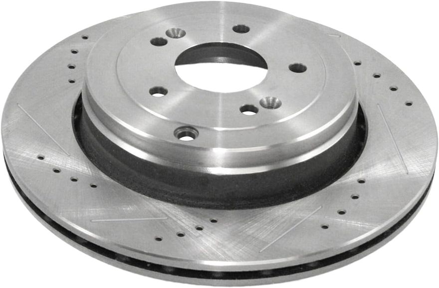 Rear Drilled Disc Brake Rotor - S-800277 x2