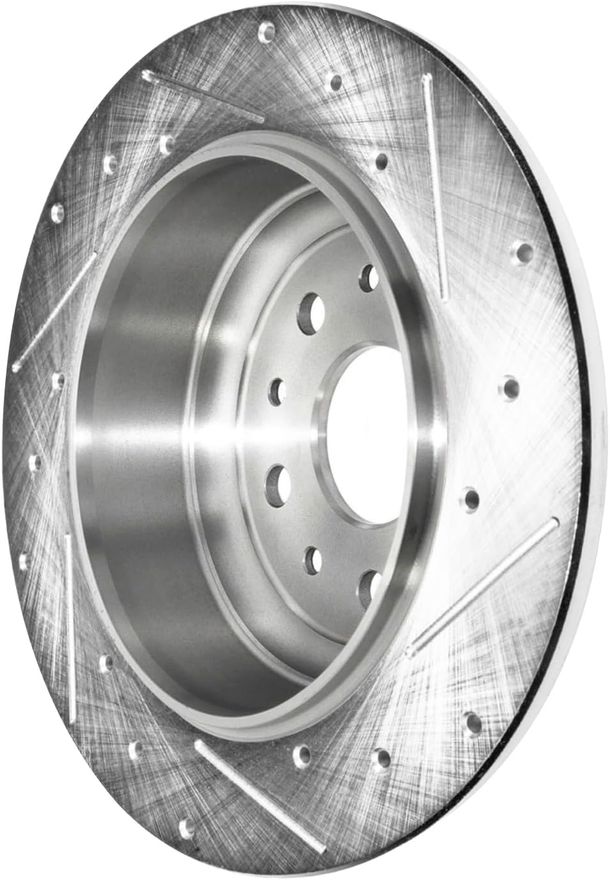 Rear Drilled Disc Brake Rotor - S-800213 x2